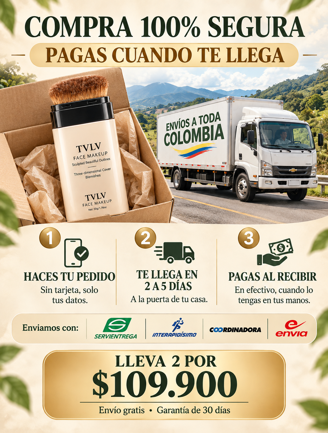 Base Coreana TVLV 3 en 1 | 2 por $109.900