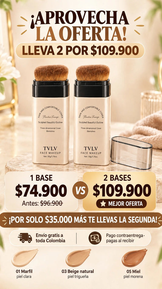 Base Coreana TVLV 3 en 1 | 2 por $109.900