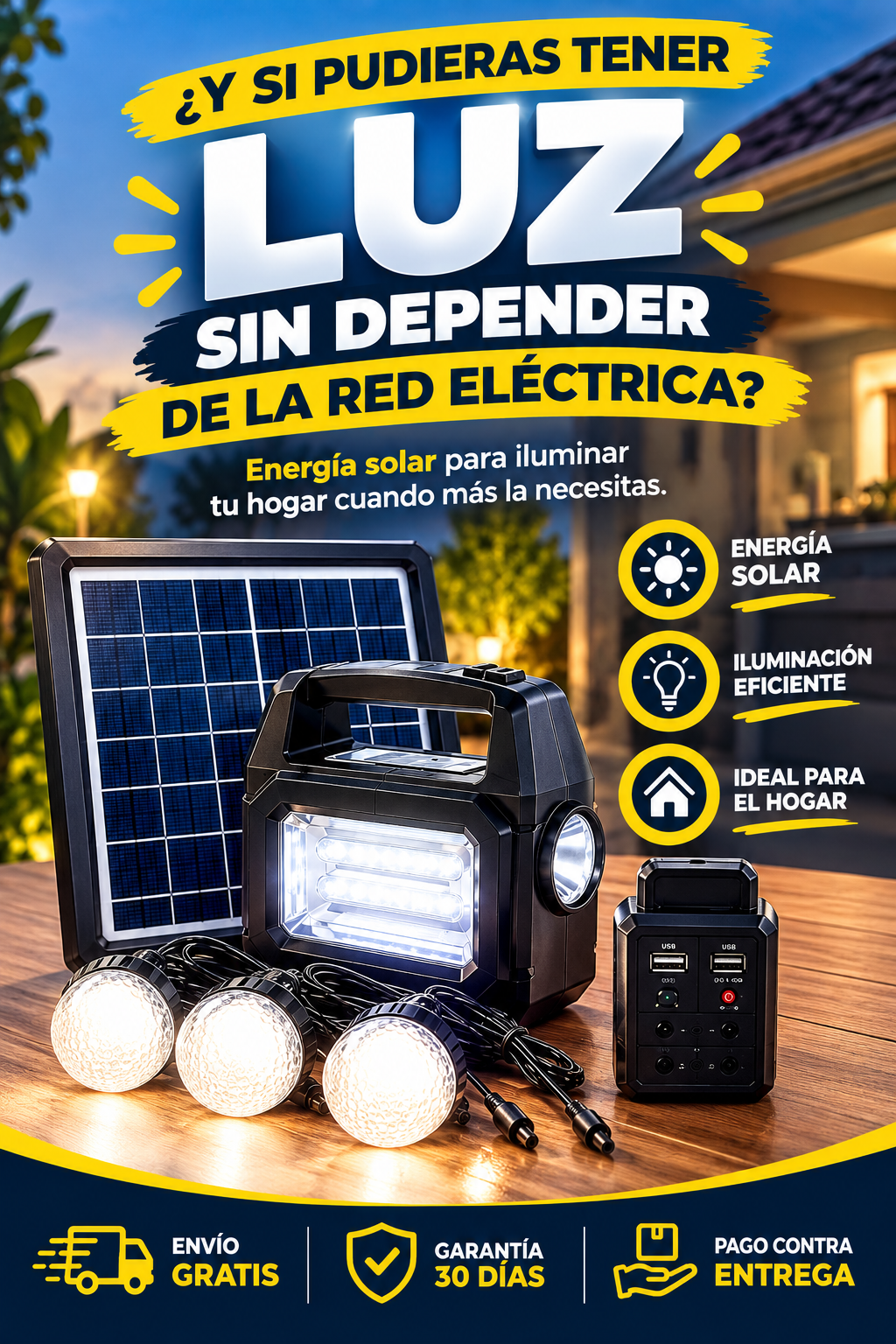 Kit Emergencia SolarMax 80W – Potencia Solar para tu Hogar