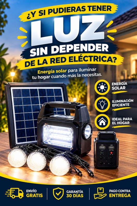 Kit Emergencia SolarMax 80W – Potencia Solar para tu Hogar