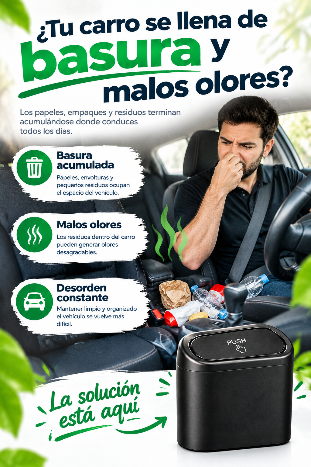 EcoBin Pro — Basurero Compacto con Sello Hermético