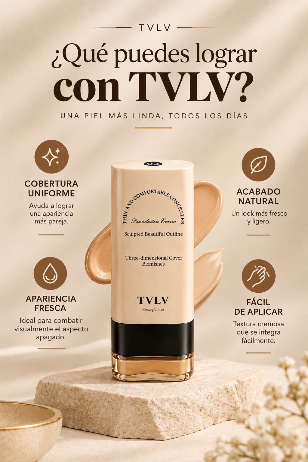 Base Corrector TVLV  3 En 1